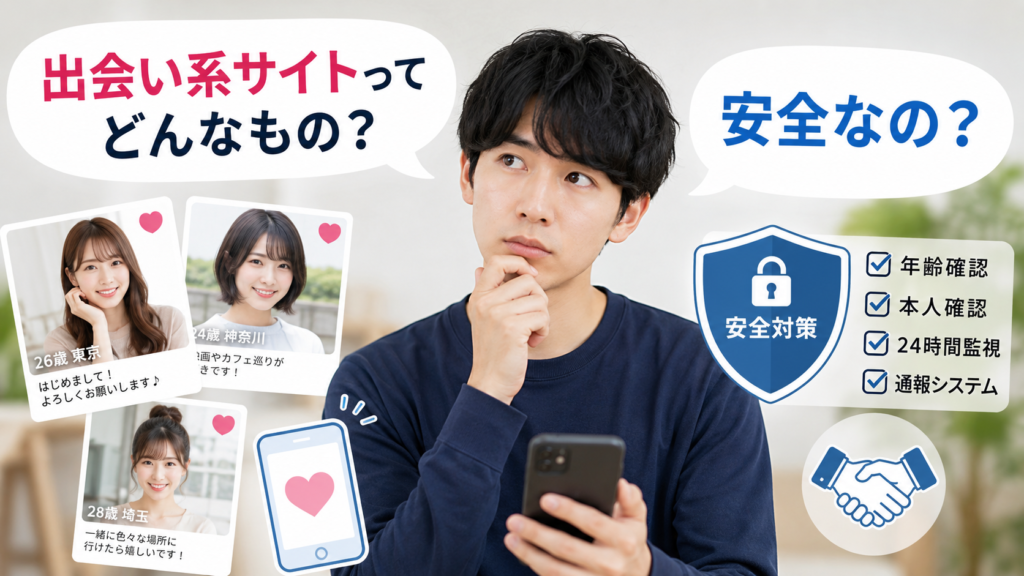 スマホを片手に考え込んでいる男性