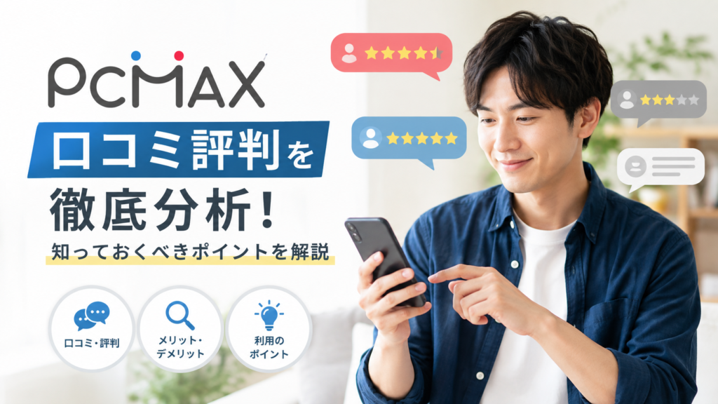 にっこり微笑みながらスマホをのぞき込む男性
