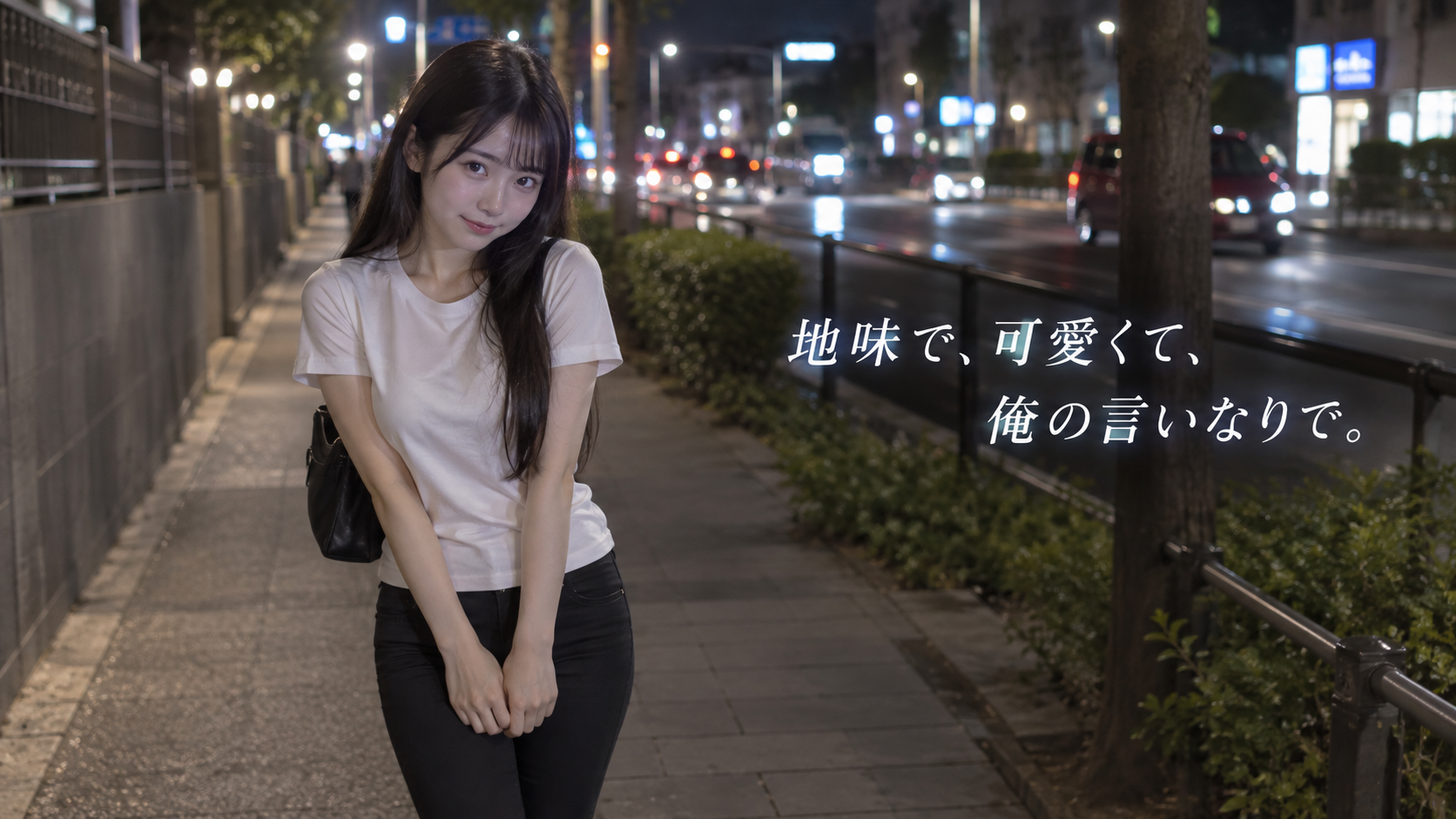 はにかんだ表情の美少女