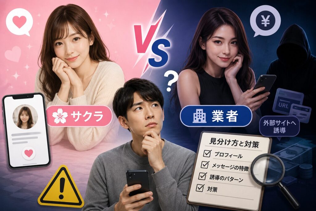 綺麗な二人の女性と悩む男性の姿
