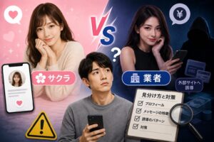 スマホを持って戸惑う表情を見せる男性