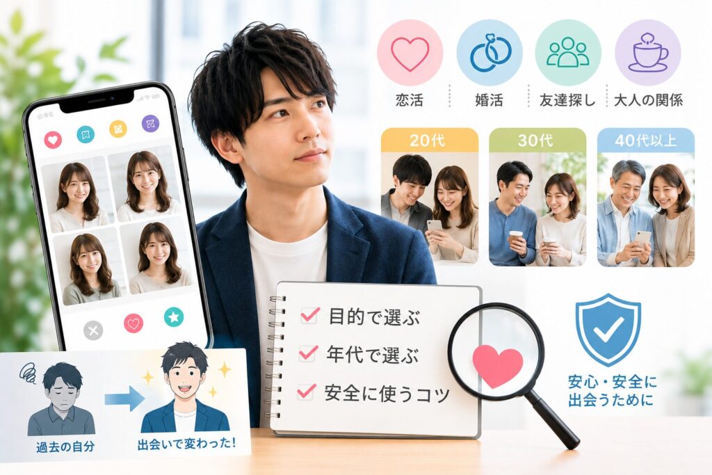 どの出会い系アプリを選ぶかで迷っている男性