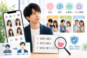 どの出会い系アプリを選ぶかで迷っている男性