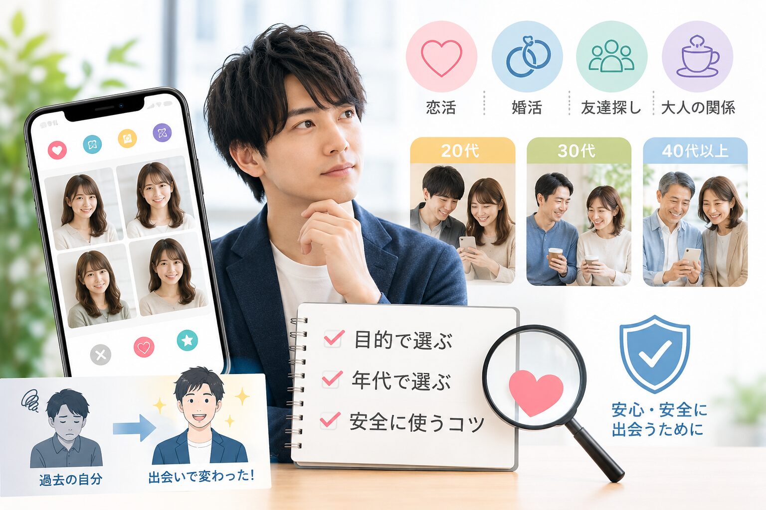 顎に手を当てて考え込んでいるイケメン