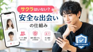 満足そうにスマホを見る男性