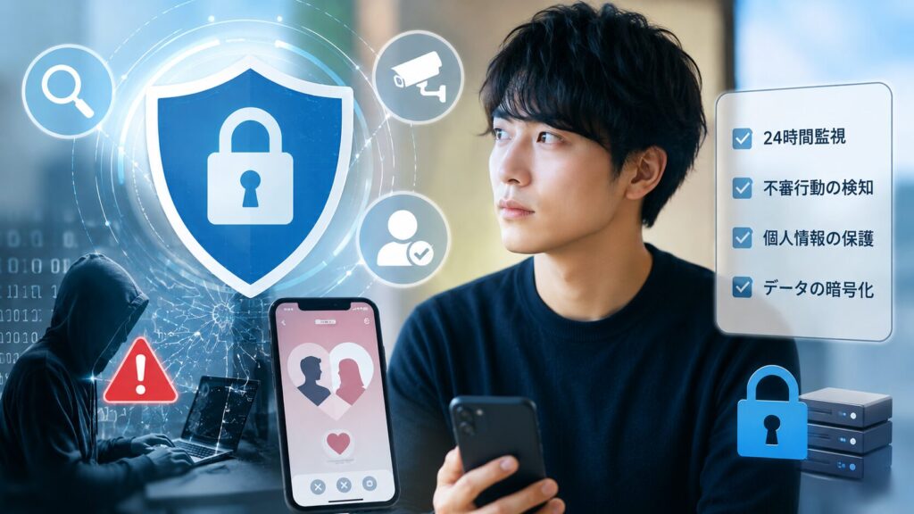 スマホを手に持ち考え込む男性